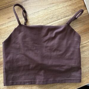 Girlfriend Collective Brown Cropped tank Small
